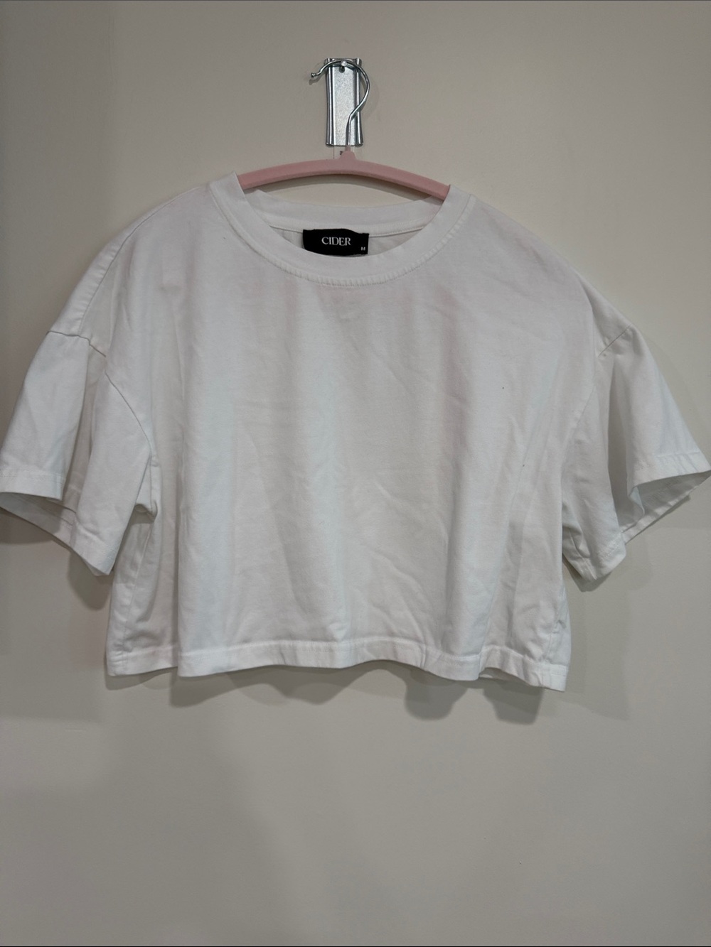 Cider White Cropped Boxy Tee